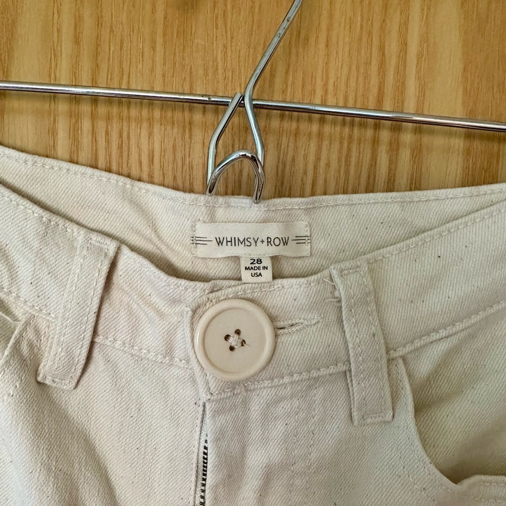 Whimsy & Row Flora Pant in Natural Wide Leg - Picture 8 of 10